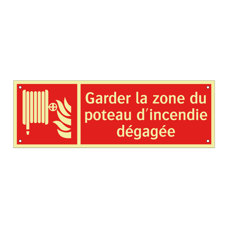 Garder la zone du poteau d'incendie dégagée