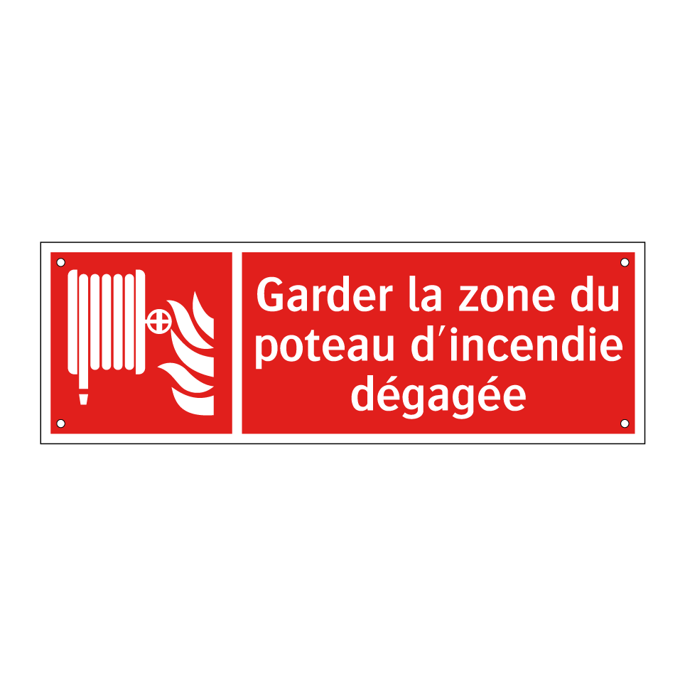 Garder la zone du poteau d'incendie dégagée