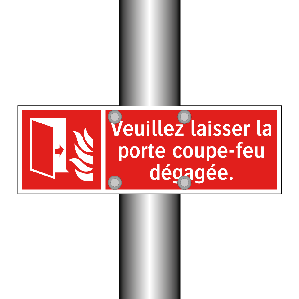 Veuillez laisser la porte coupe-feu dégagée.