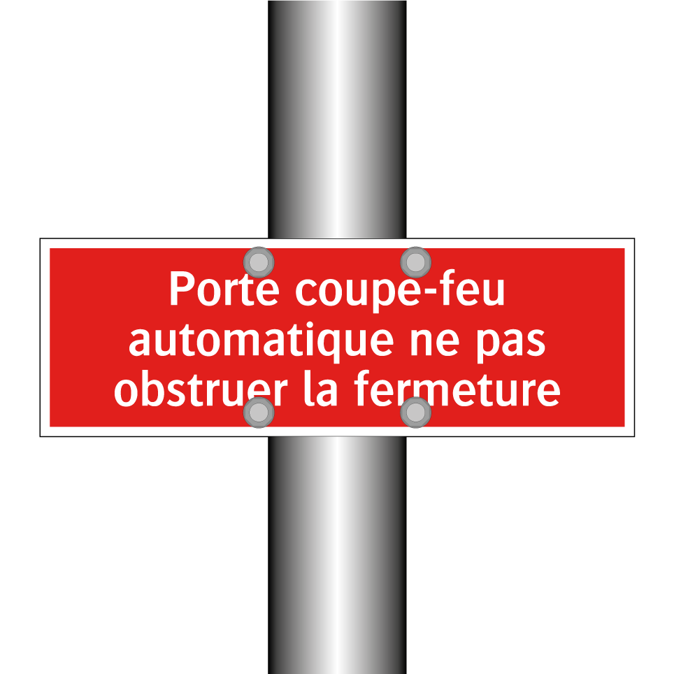 Porte coupe-feu automatique ne pas obstruer la fermeture