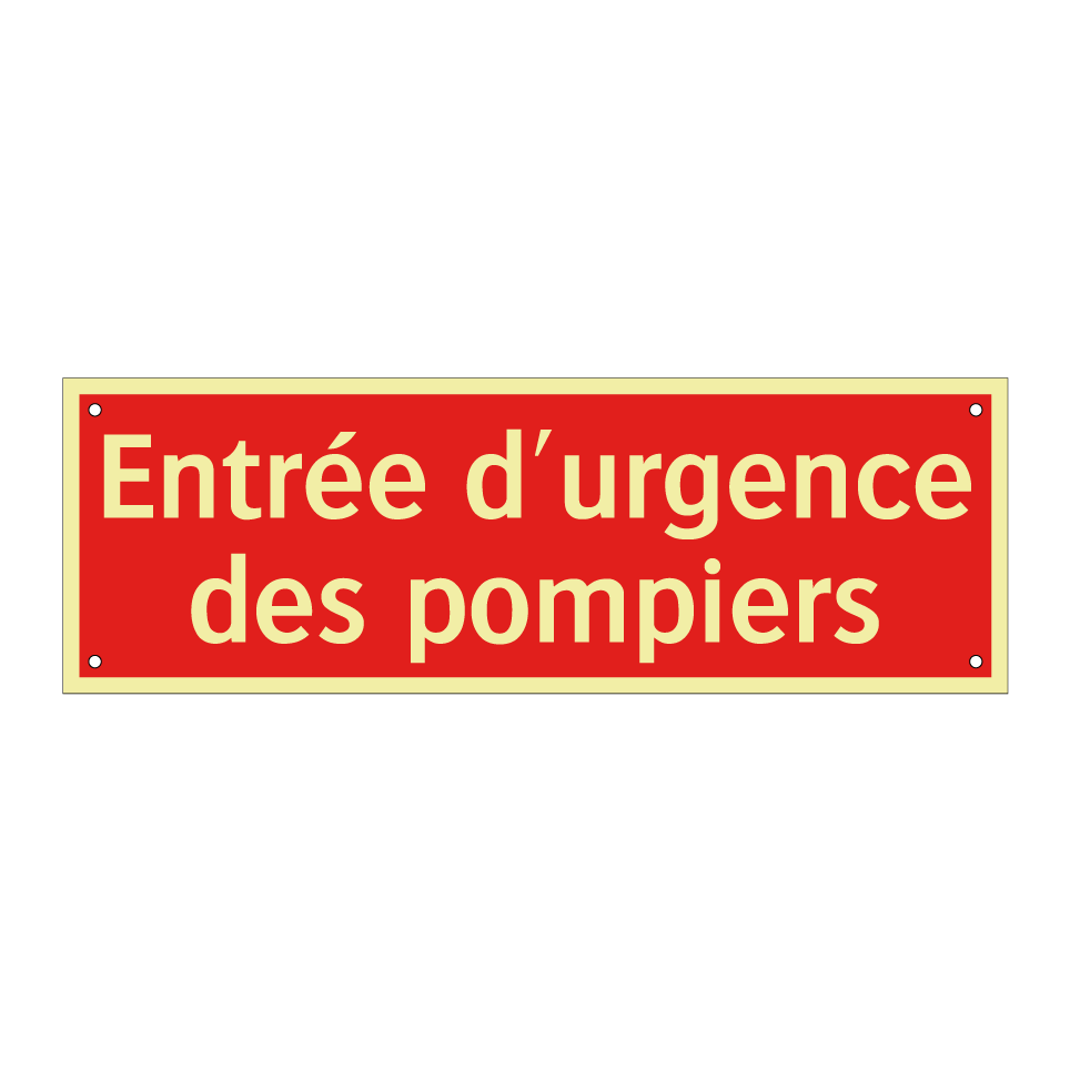 Entrée d'urgence des pompiers
