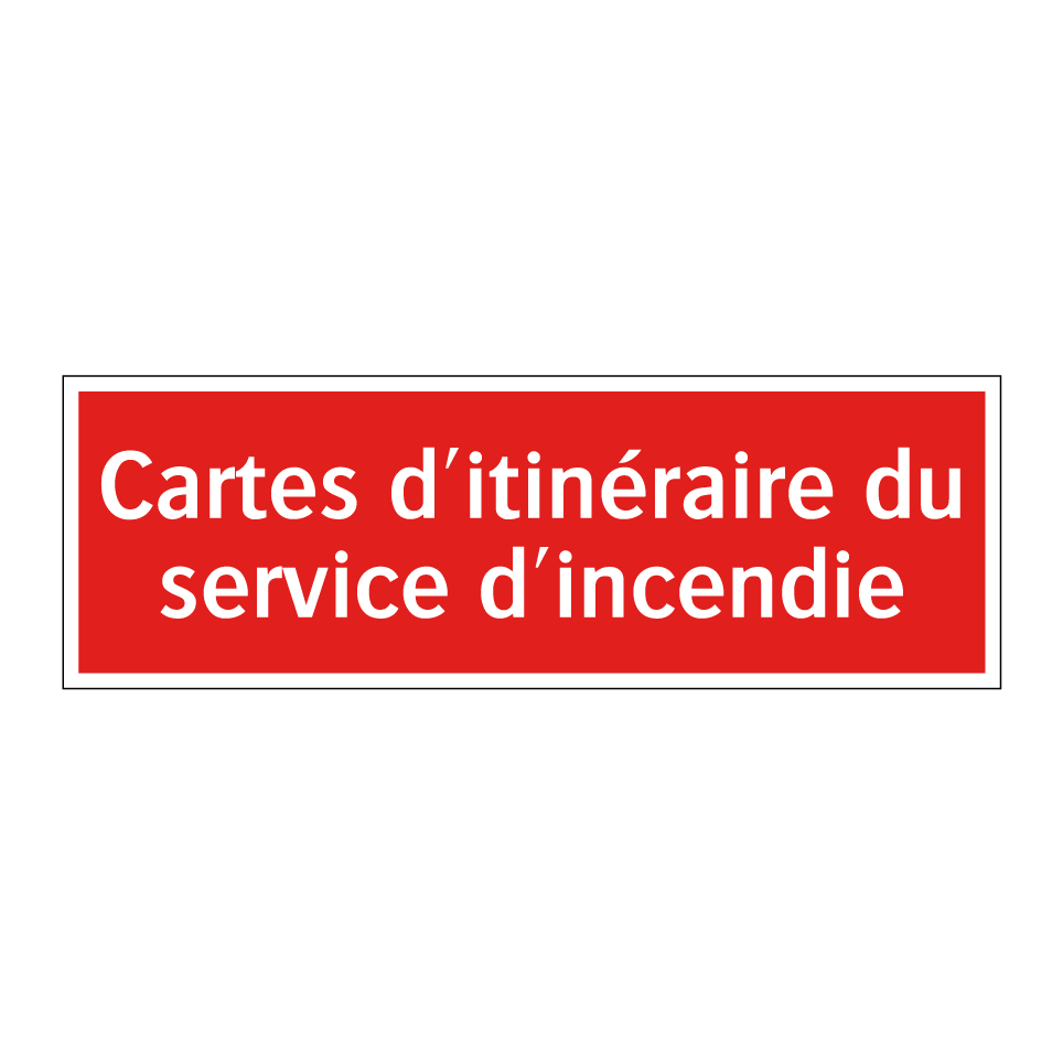 Cartes d'itinéraire du service d'incendie