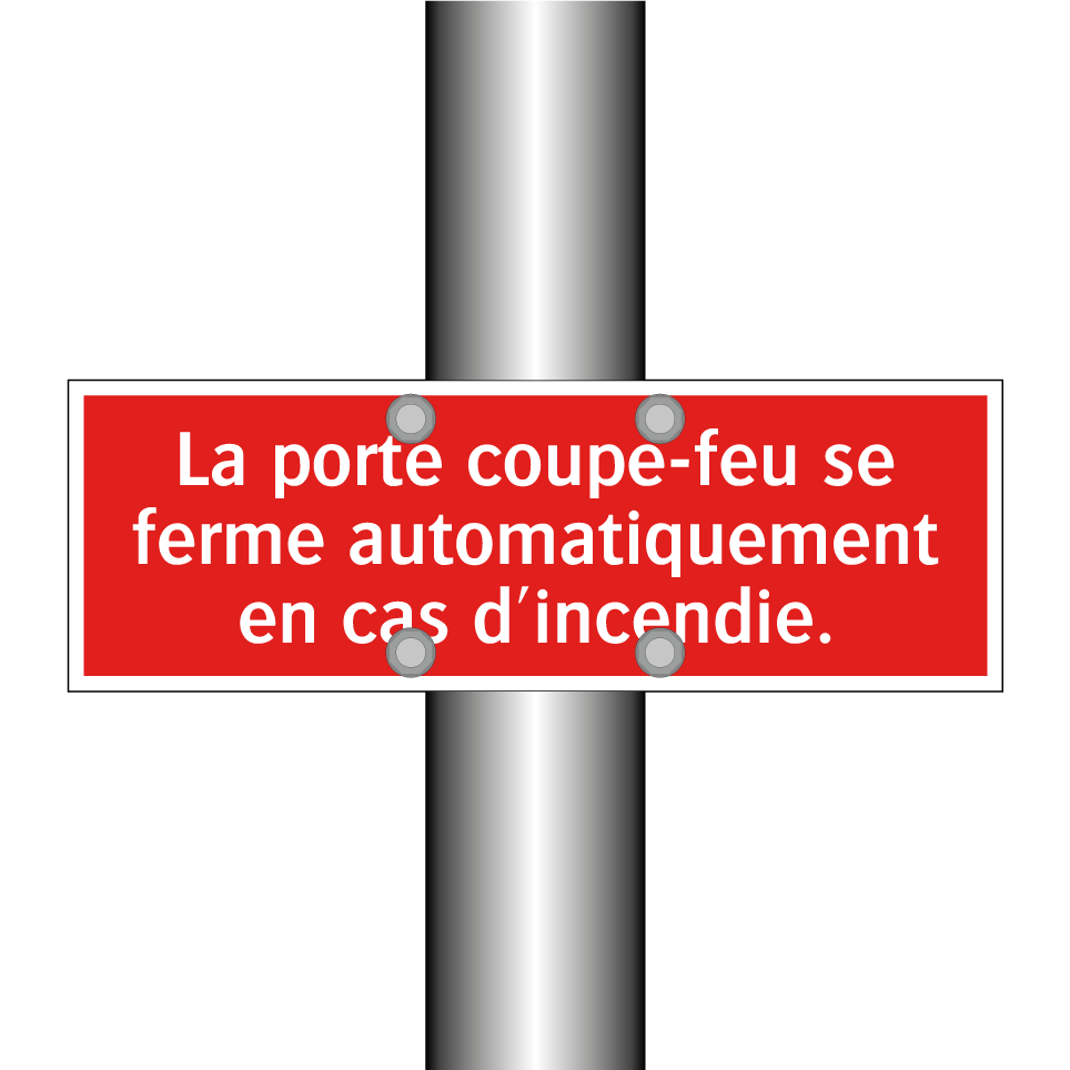 La porte coupe-feu se ferme automatiquement en cas d'incendie.