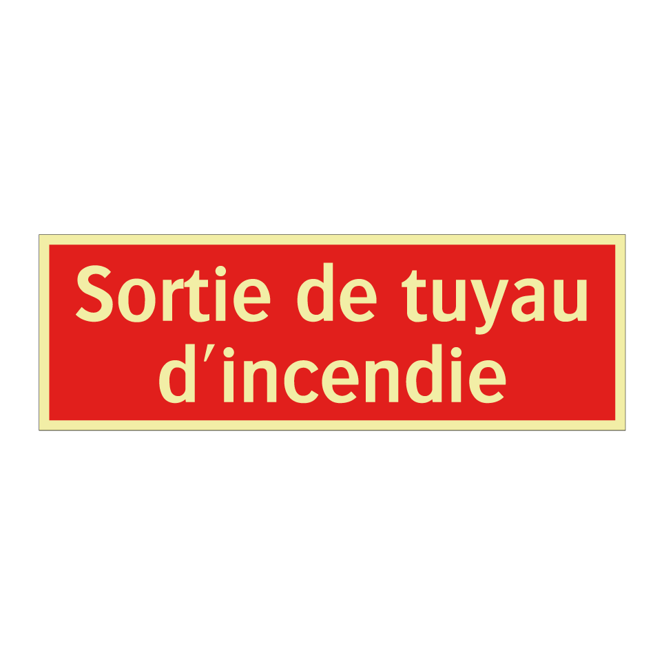Sortie de tuyau d'incendie