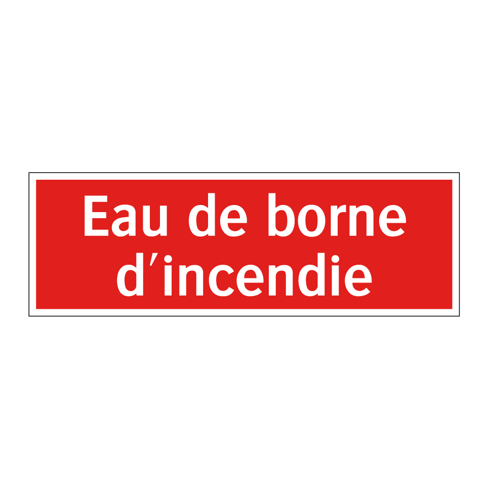 Eau de borne d'incendie