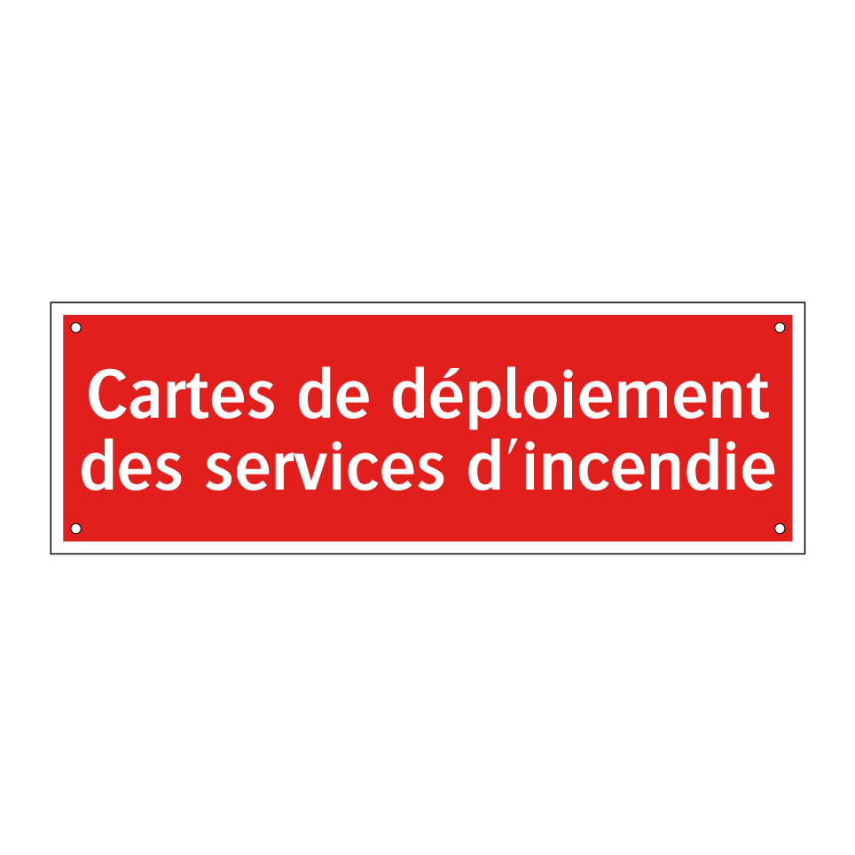 Cartes de déploiement des services d'incendie