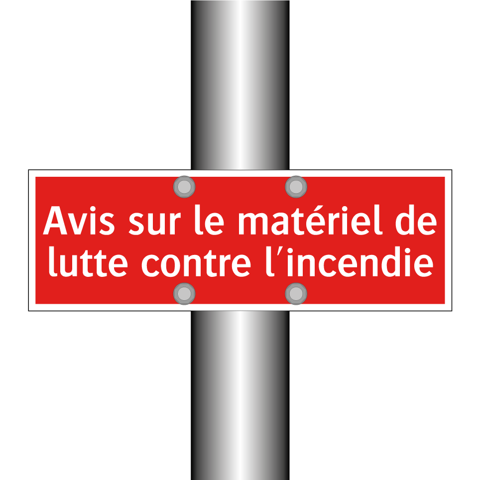 Avis sur le matériel de lutte contre l'incendie