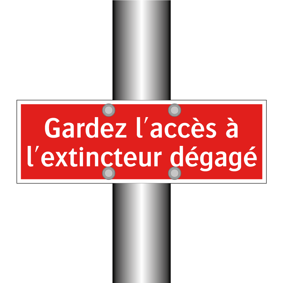 Gardez l'accès à l'extincteur dégagé