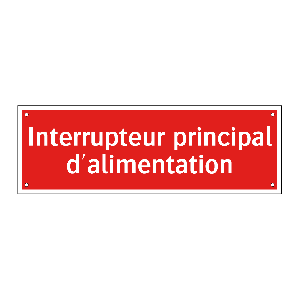 Interrupteur principal d'alimentation