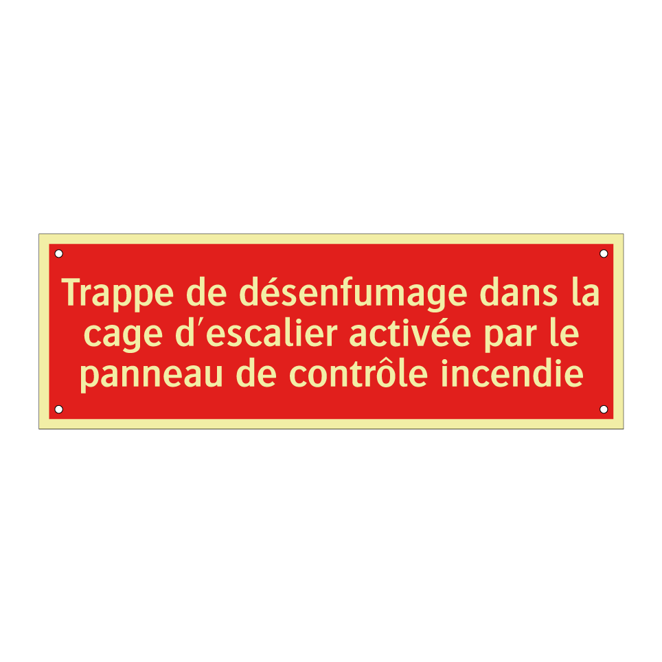 Trappe de désenfumage dans la cage d'escalier activée par le panneau de contrôle incendie