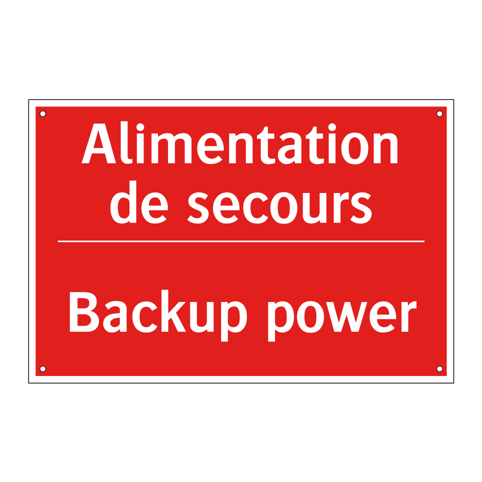 Alimentation de secours - Backup power