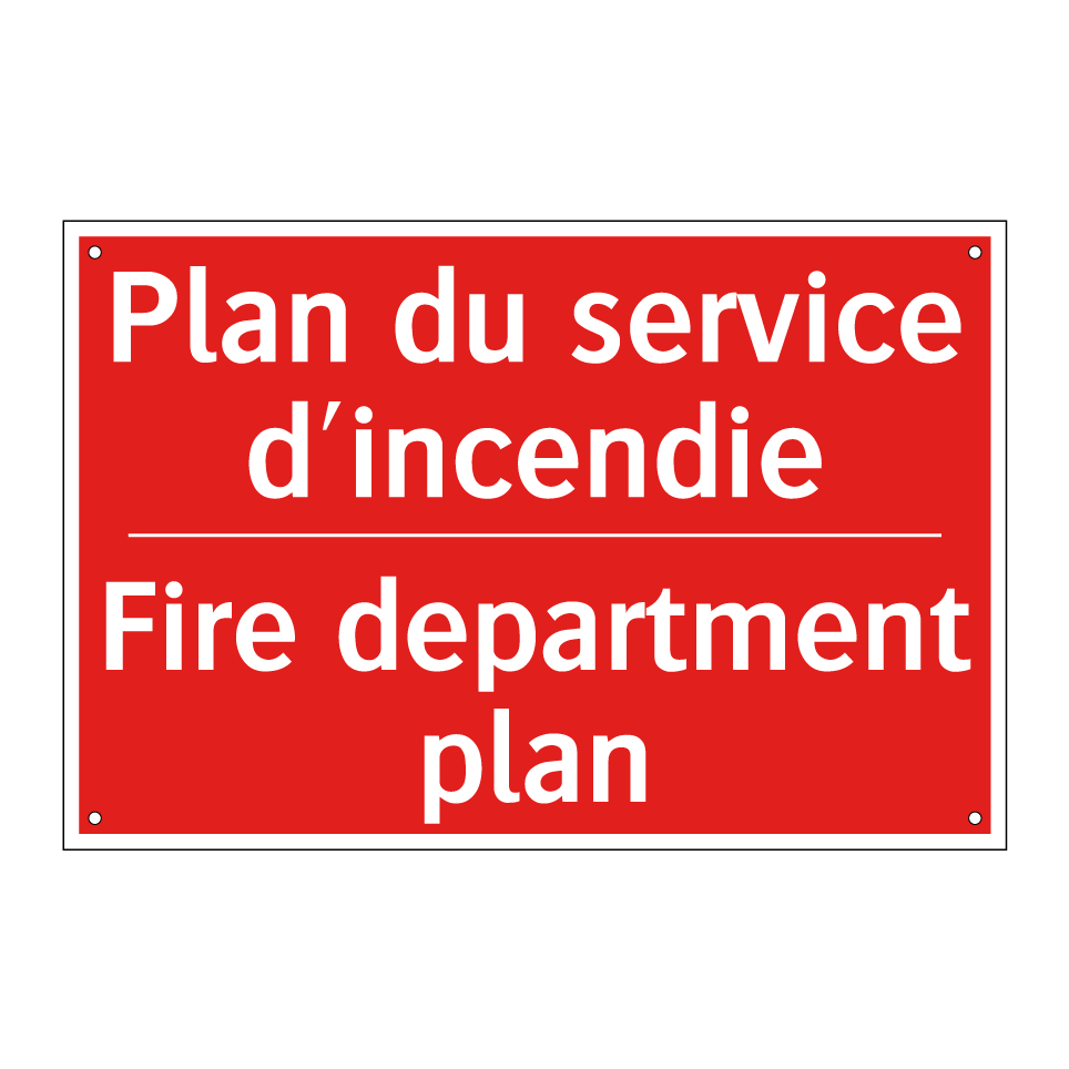 Plan du service d'incendie - Fire department plan