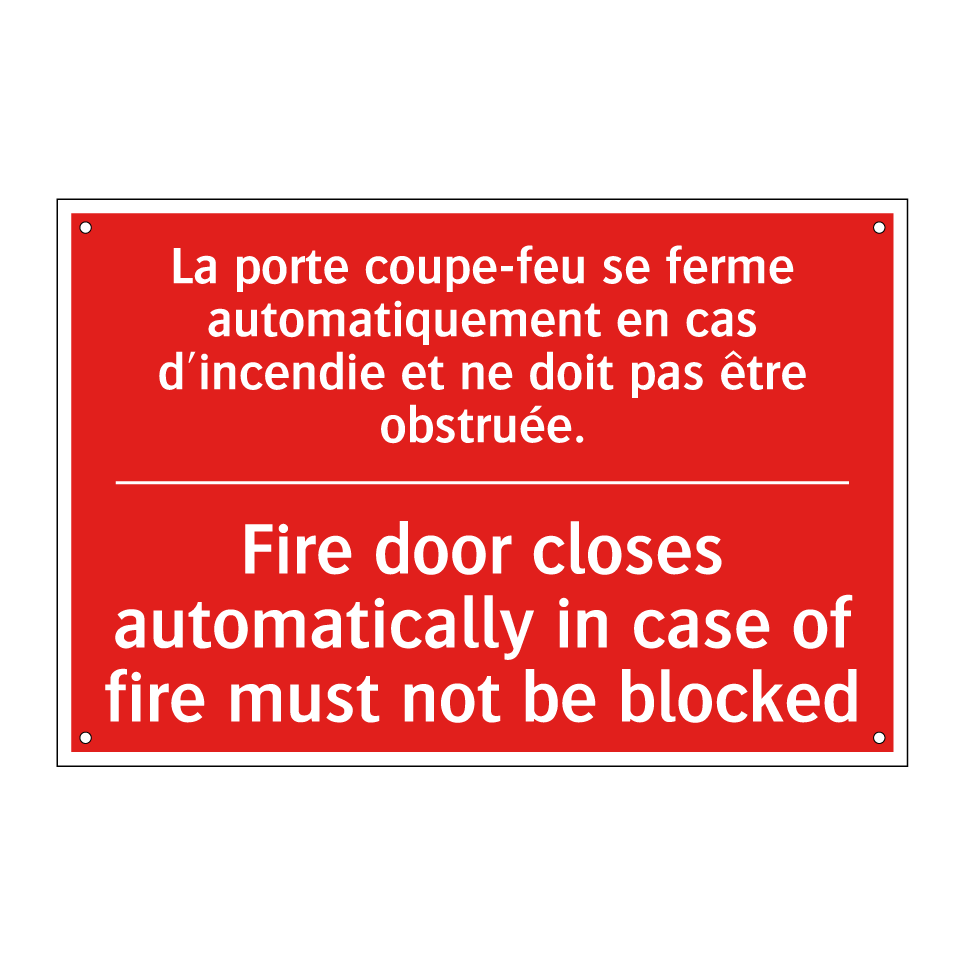 La porte coupe-feu se ferme automatiquement /.../ - Fire door closes automatically /.../