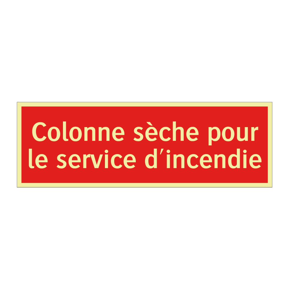 Colonne sèche pour le service d'incendie