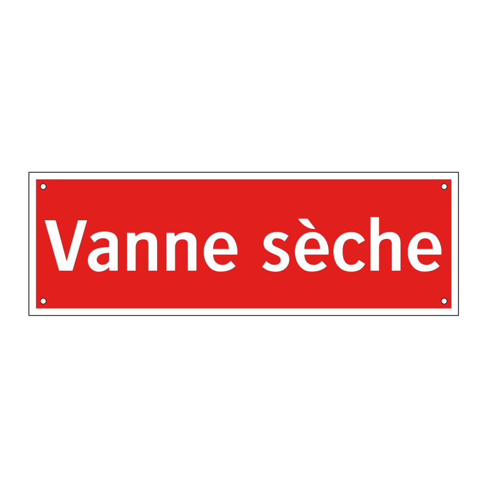 Vanne sèche