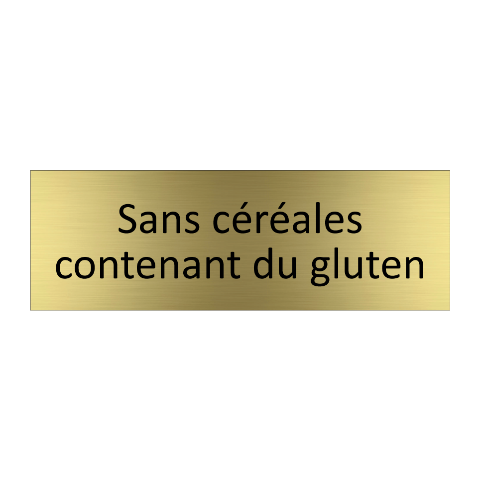 Sans céréales contenant du gluten