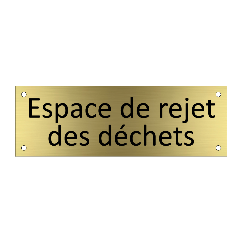 Espace de rejet des déchets