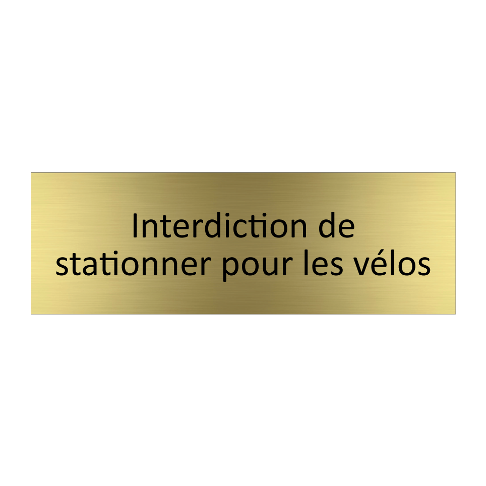 Interdiction de stationner pour les vélos