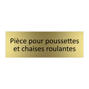 Pièce pour poussettes et chaises roulantes