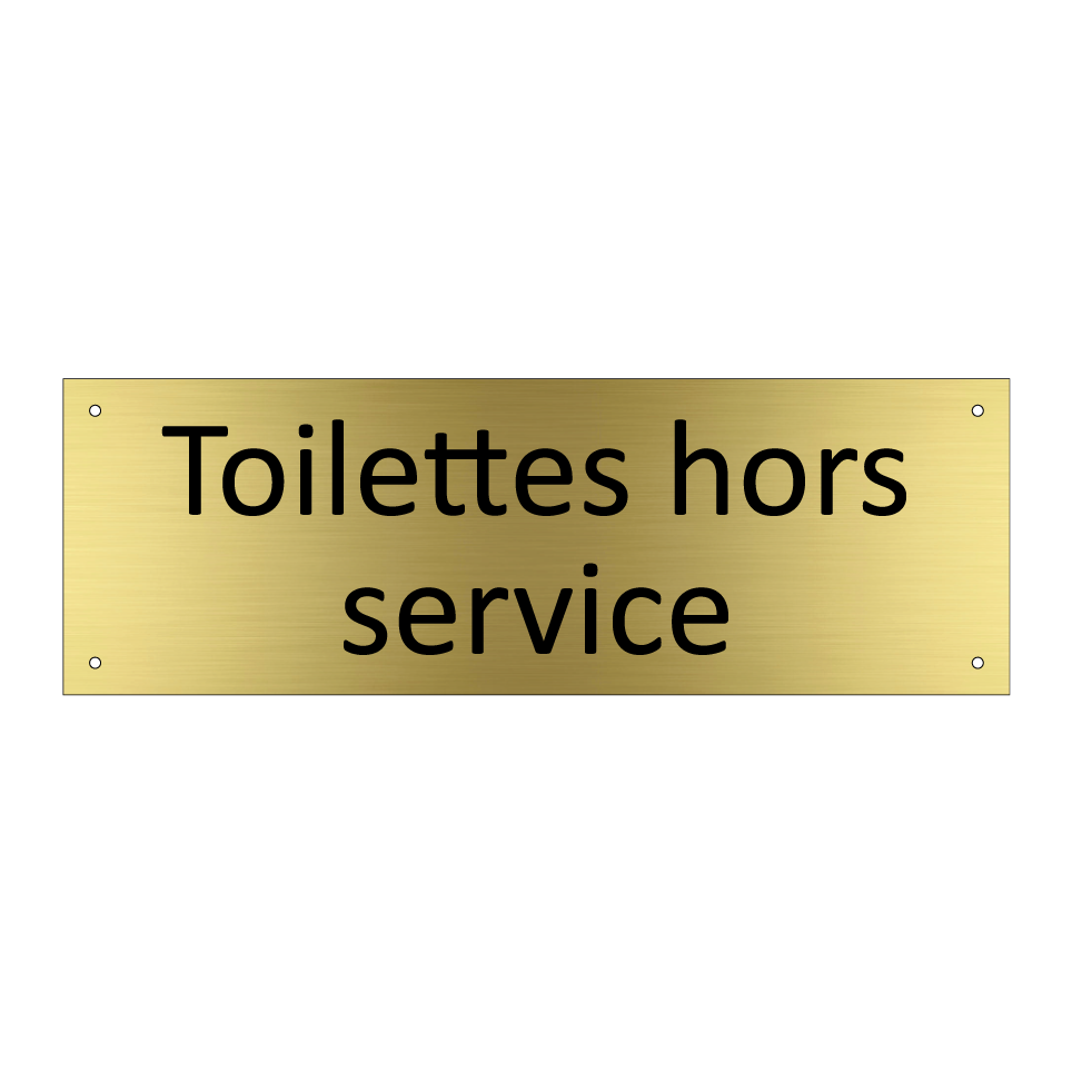 Toilettes hors service