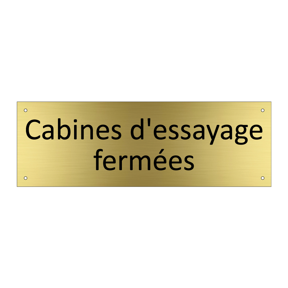 Cabines d'essayage fermées