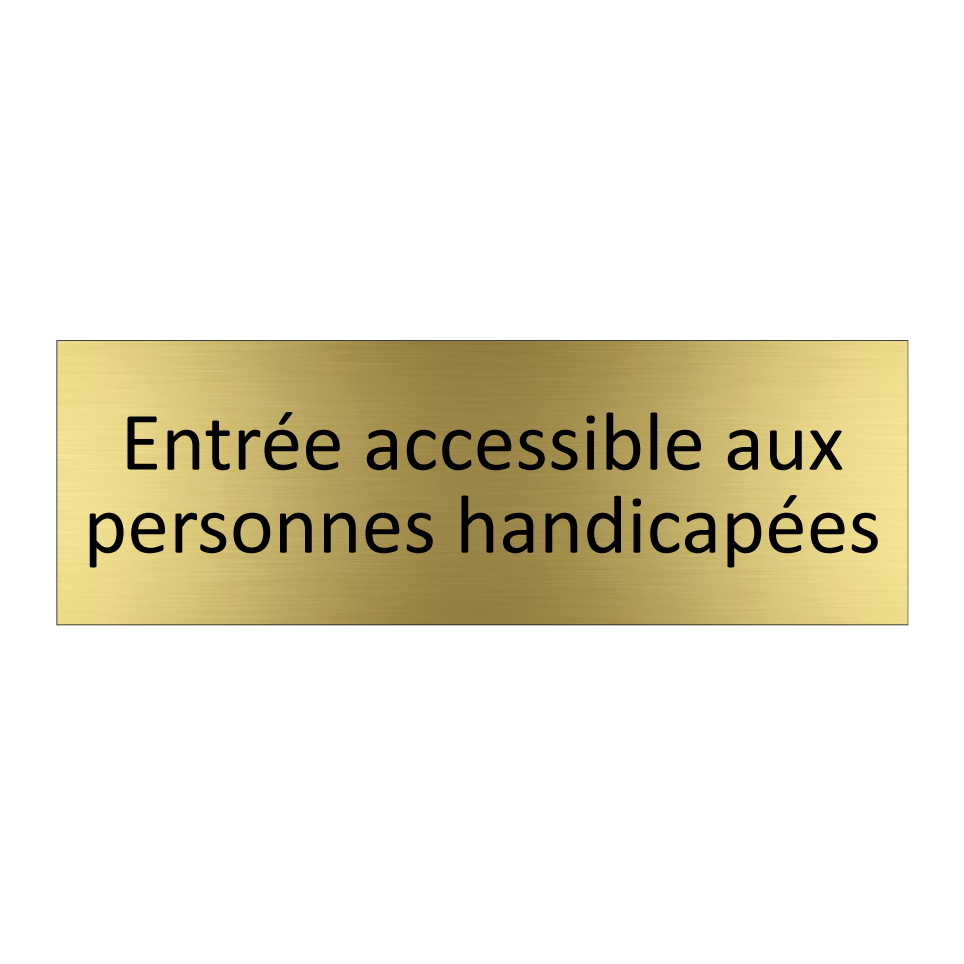 Entrée accessible aux personnes handicapées