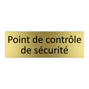 Point de contrôle de sécurité