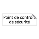 Point de contrôle de sécurité