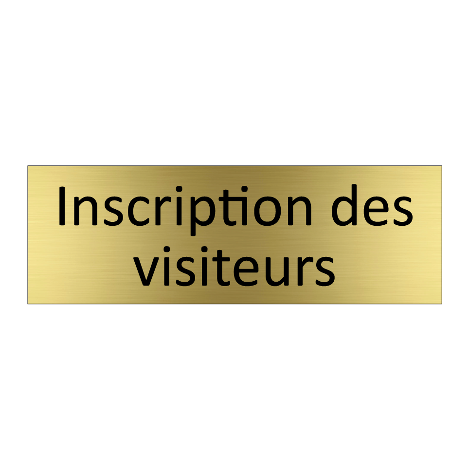 Inscription des visiteurs