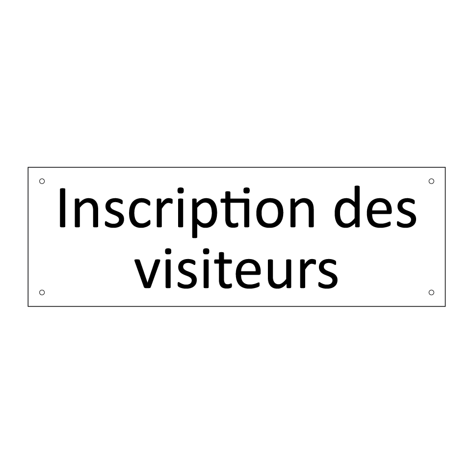 Inscription des visiteurs