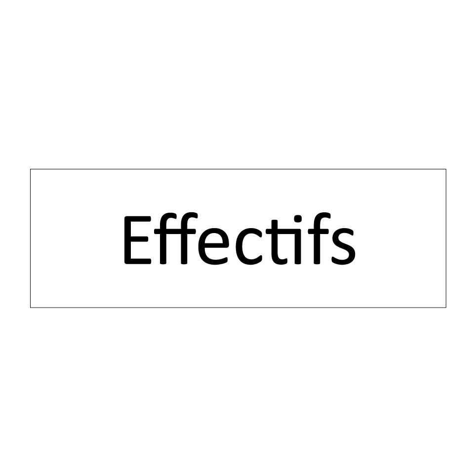 Effectifs & Effectifs & Effectifs & Effectifs & Effectifs & Effectifs