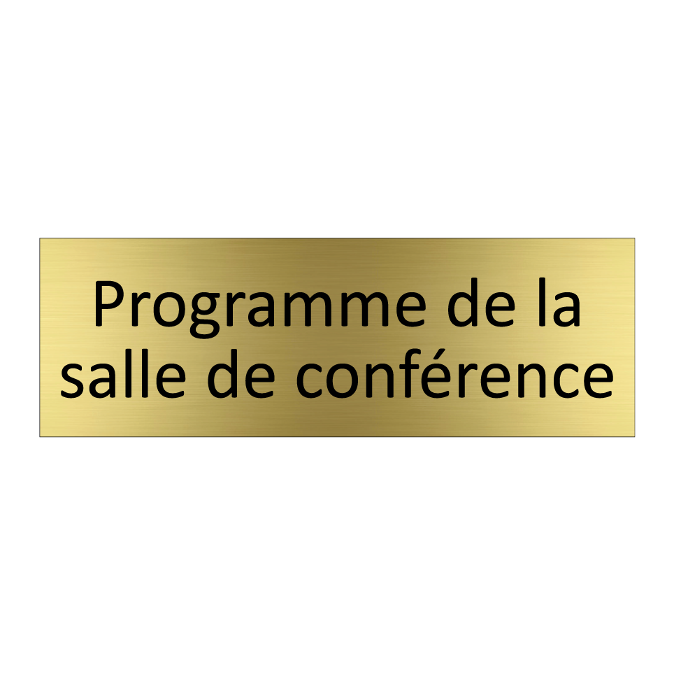 Programme de la salle de conférence