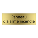 Panneau d'alarme incendie