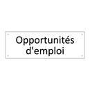 Opportunités d'emploi