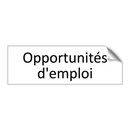 Opportunités d'emploi
