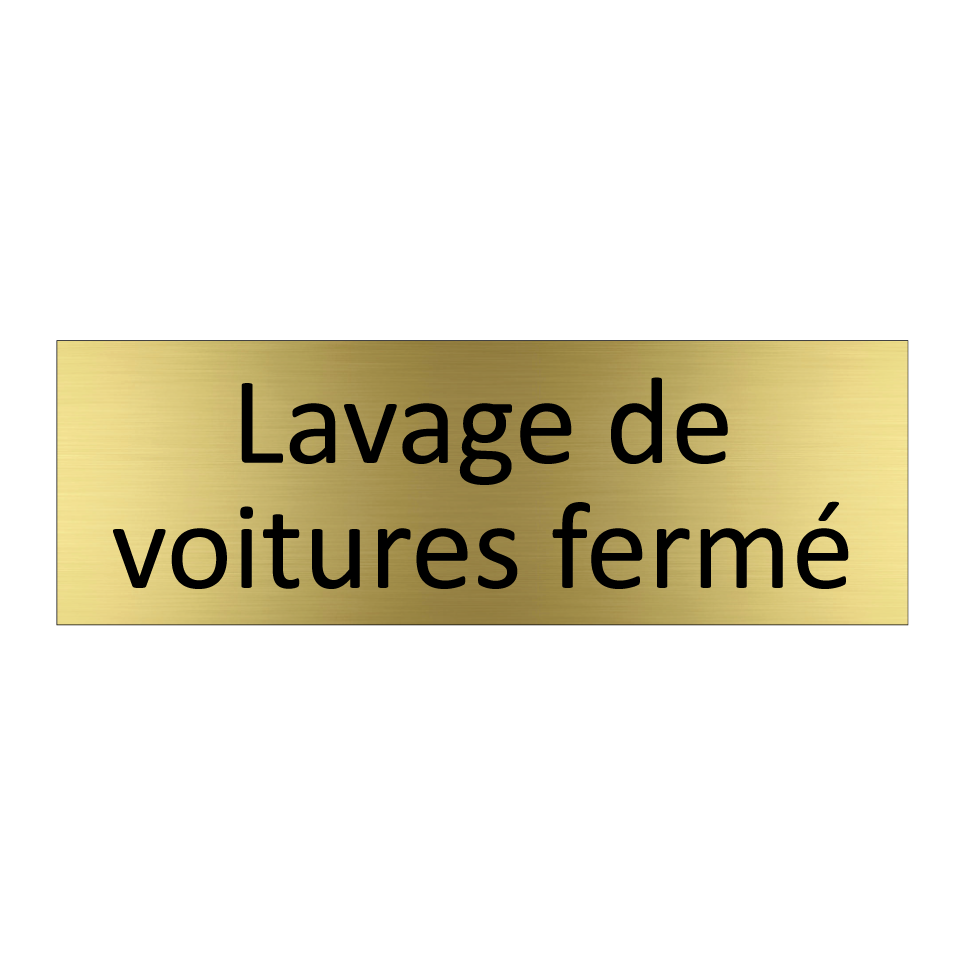 Lavage de voitures fermé
