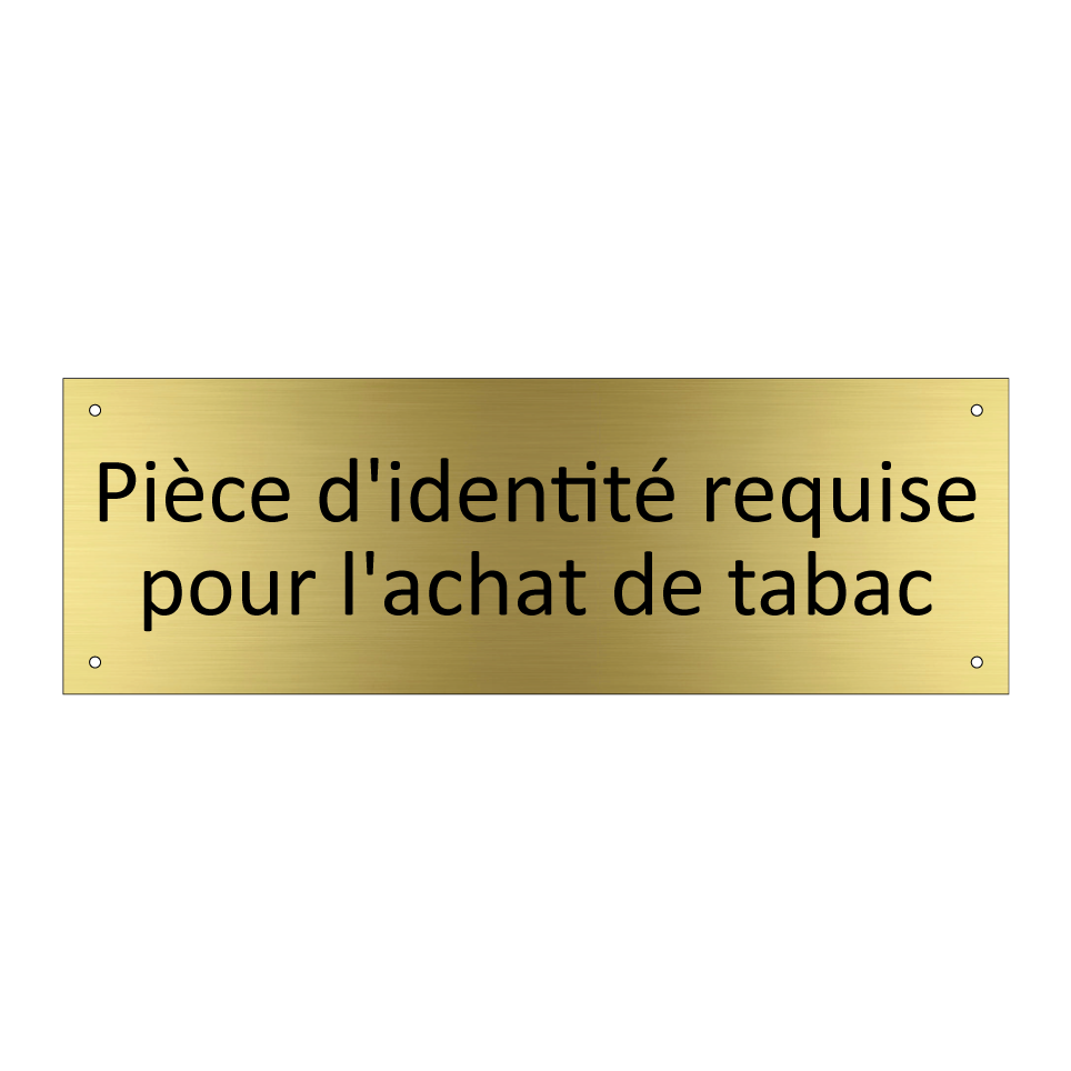 Pièce d'identité requise pour l'achat de tabac