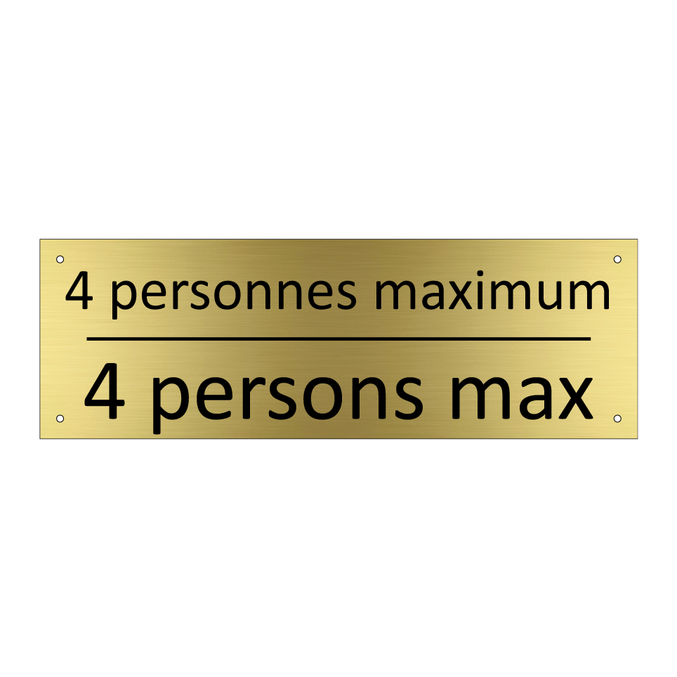 4 personnes maximum - 4 persons max