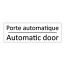 Porte automatique - Automatic door