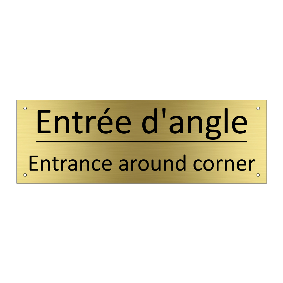 Entrée d'angle - Entrance around corner