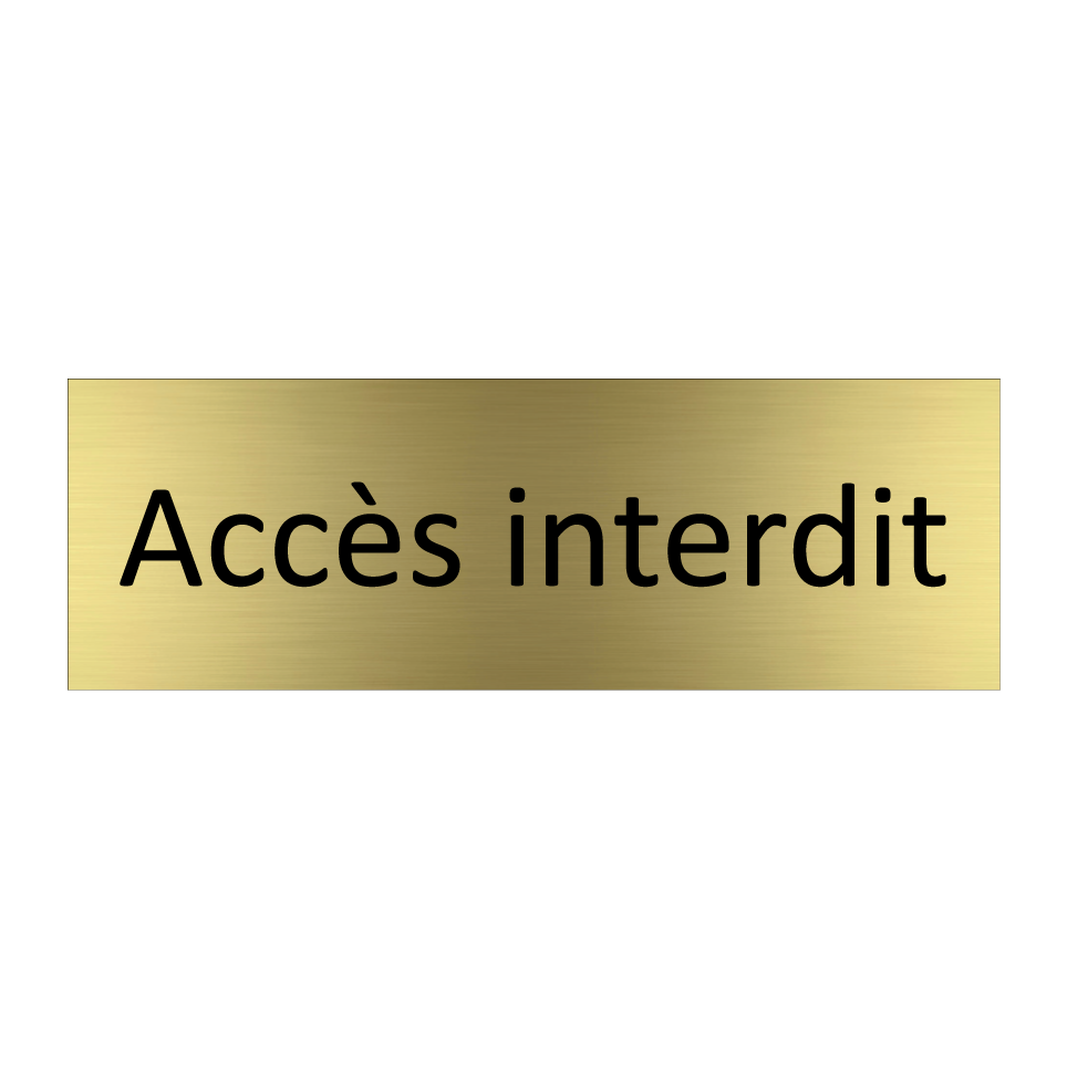 Accès interdit