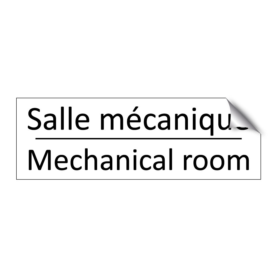 Salle mécanique - Mechanical room