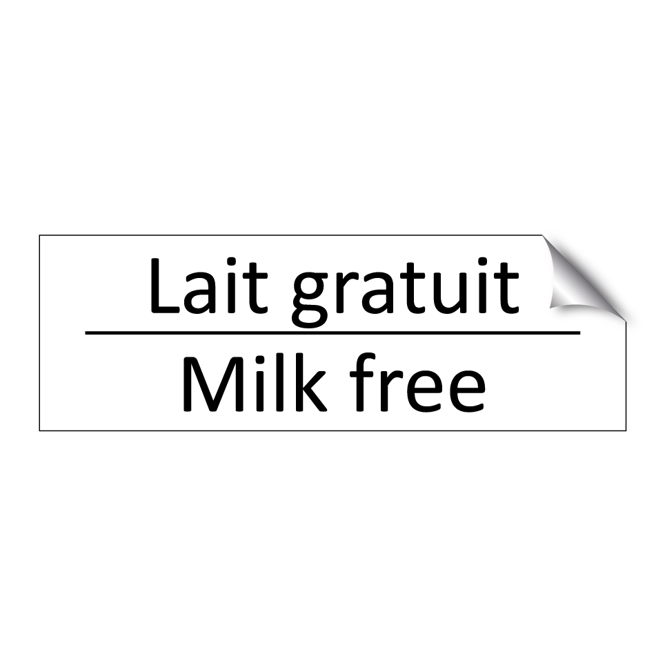 Lait gratuit - Milk free