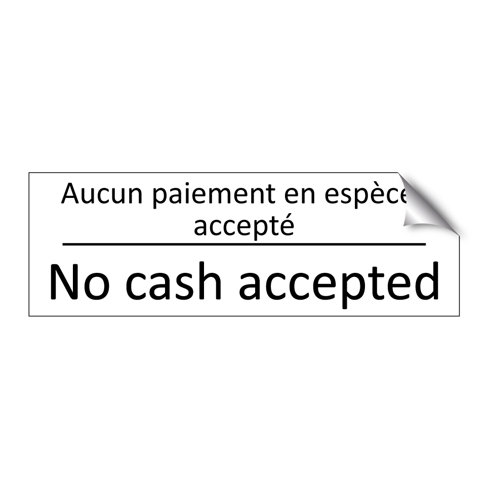 Aucun paiement en espèces accepté /.../ - No cash accepted