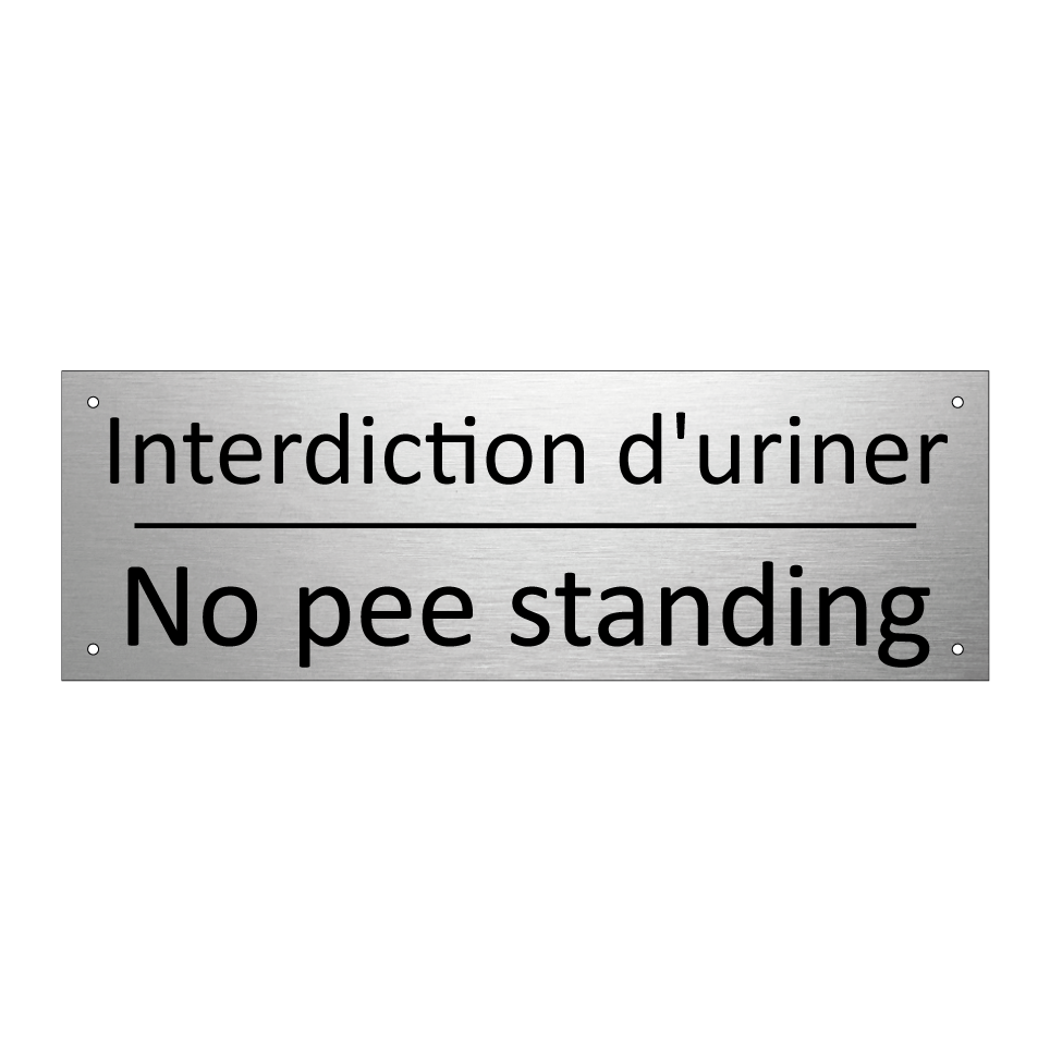 Interdiction d'uriner - No pee standing