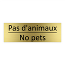 Pas d'animaux - No pets