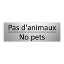 Pas d'animaux - No pets