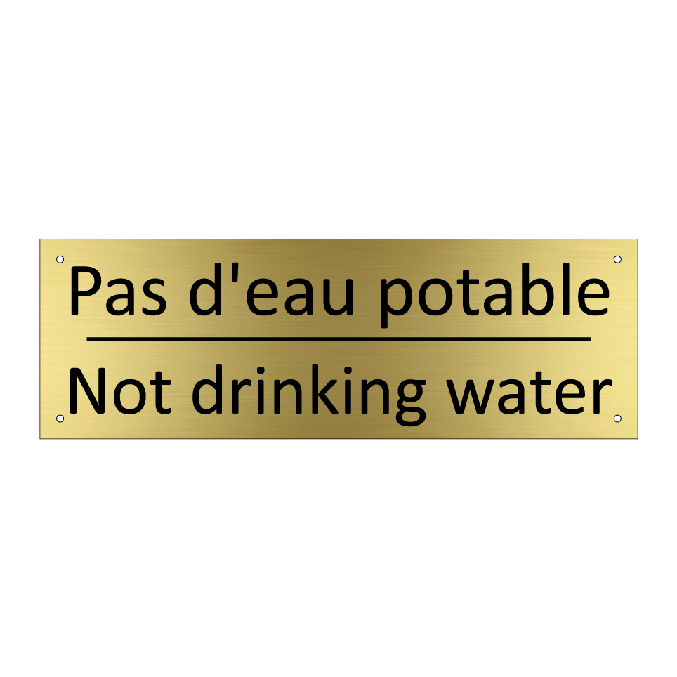 Pas d'eau potable - Not drinking water