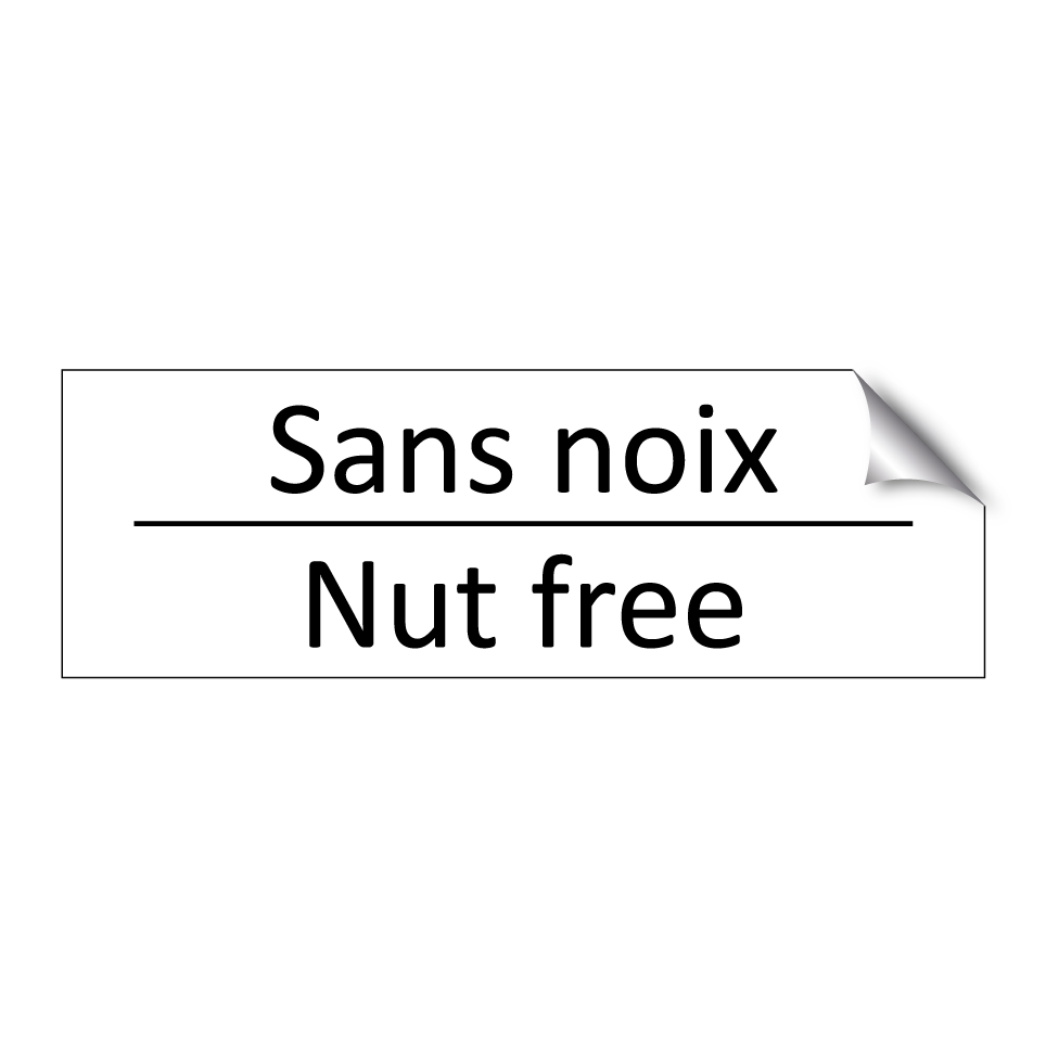 Sans noix - Nut free
