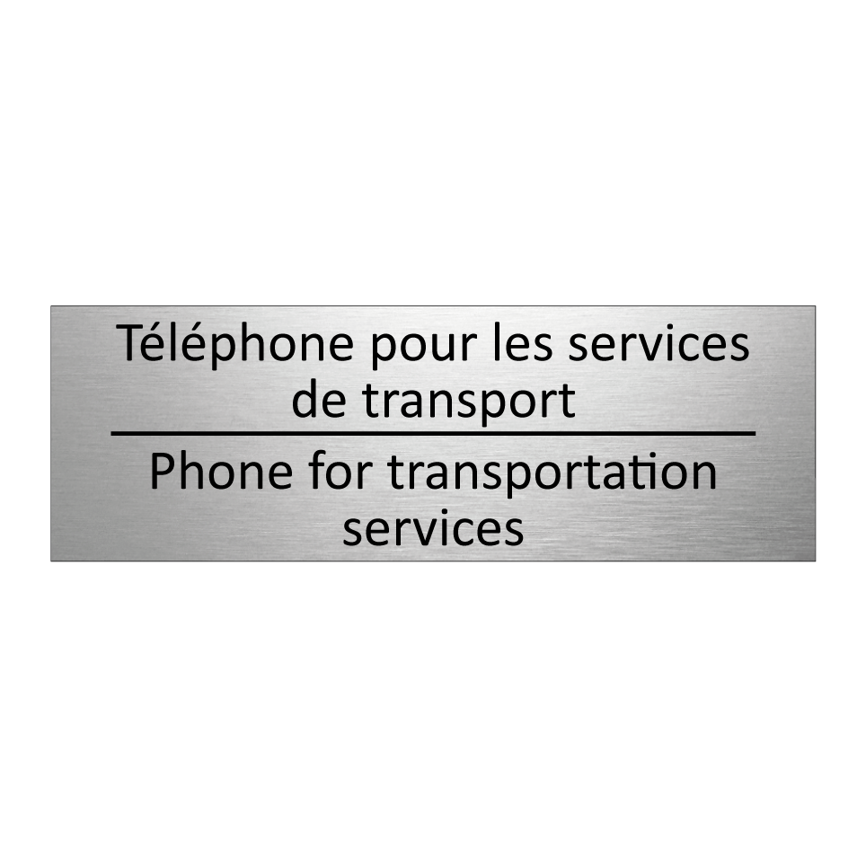 Téléphone pour les services de /.../ - Phone for transportation services /.../